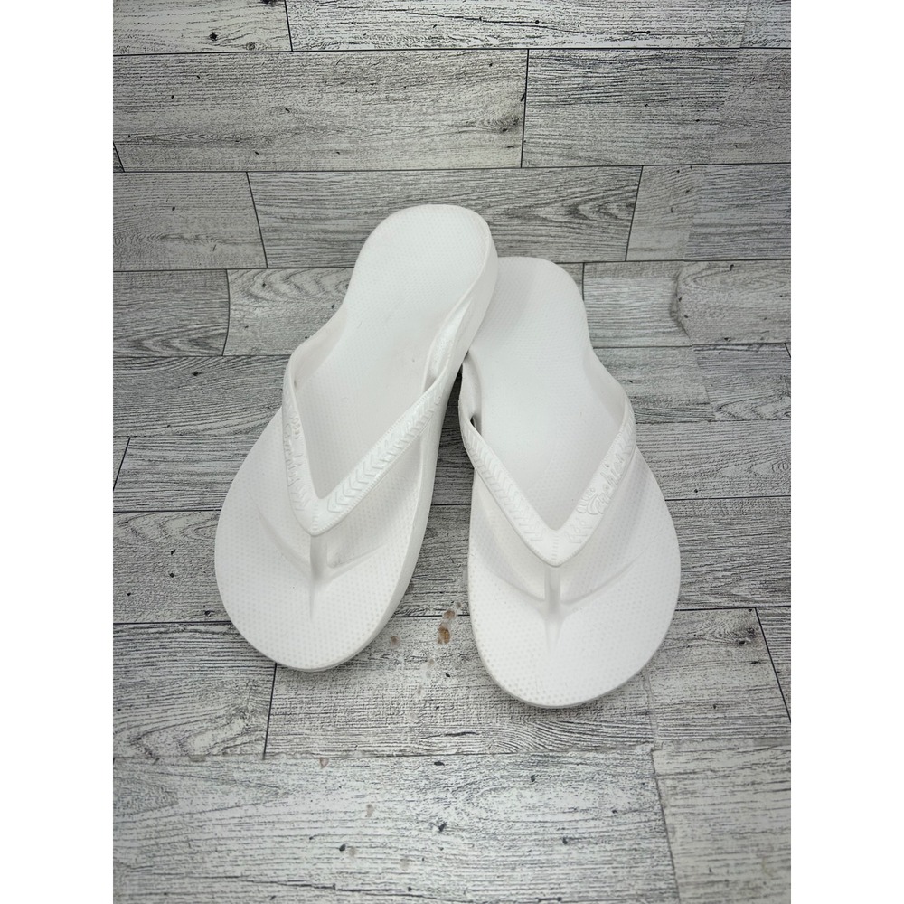 Archies Arch Support Flip Flops White Mens US 5 Womens US 6 Orthopedic Sandals